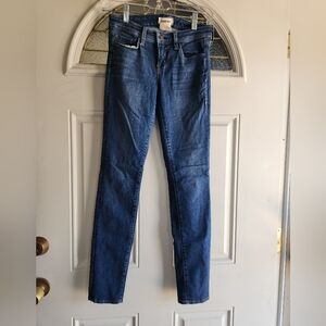 L'agence Wonens Blue Skinny Jeans Size 26 Pockets Button Detail Classic Denim